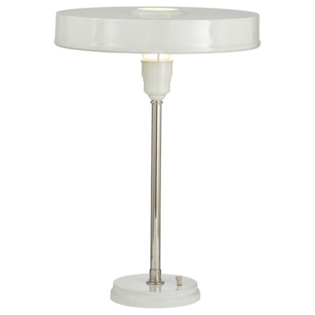 Visual Comfort Carlo Table Lamp in Polished Nickel and Antique TOB 3190PN/WHT